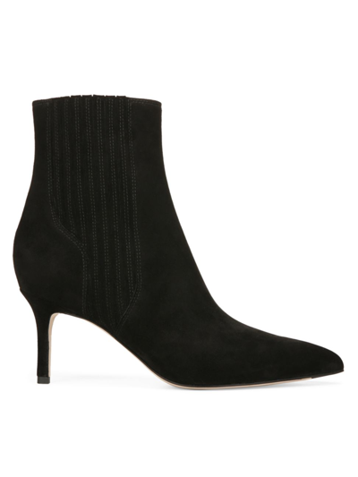 Veronica Beard Lisa Suede Stiletto Ankle Booties In Black