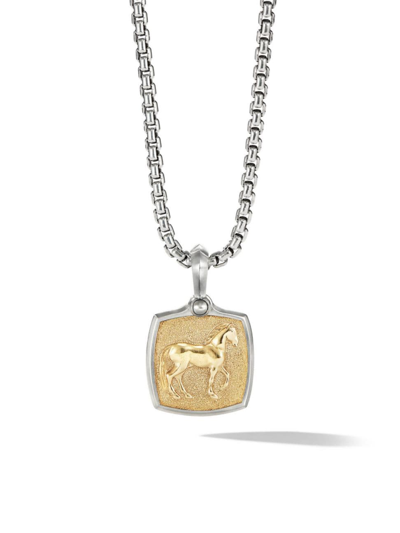 David Yurman Men's Petrvs Horse Amulet With 18k Yellow Gold