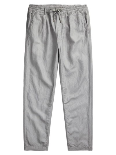 Polo Ralph Lauren Men's Slim-fit Linen-blend Trousers In Soft Grey