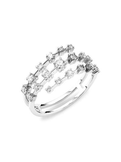 Saks Fifth Avenue Women's 14k White Gold & 0.48 Tcw Diamond Wrap Ring In Silver