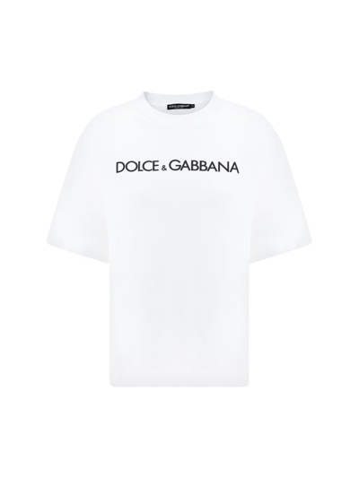 Dolce & Gabbana Tshirt Mcorta Giro In Optical White