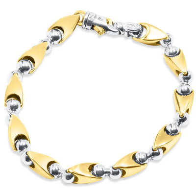 Pompeii3 Men's Link 14k Gold (47gram) Or Platinum (76gram) 7.5mm Bracelet 8.75" In Multi