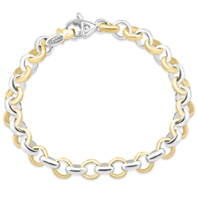 Pompeii3 Men's Link 14k Gold (36gram) Or Platinum (59gram) 8mm Link Bracelet 9" In Multi