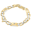 Pompeii3 Men's Figaro 14k Gold (33gram) Or Platinum (53gram) 7.5mm Link Bracelet 8.25" In Multi