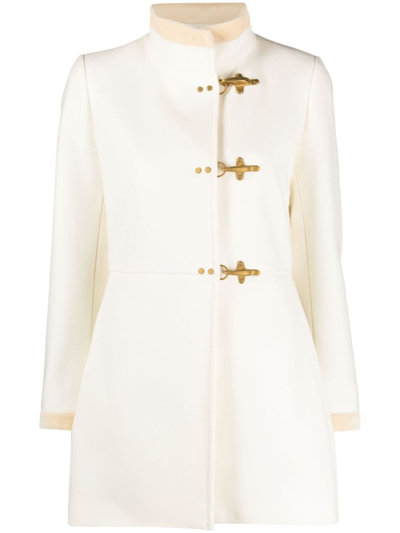 Fay Ivory White Virgin Wool Blend Virginia Coat