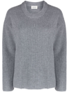 P.a.r.o.s.h Cashmere Round-neck Jumper In Grey
