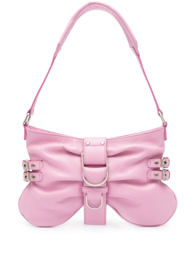 Blumarine Large Butterfly Shoulder Bag In Pink