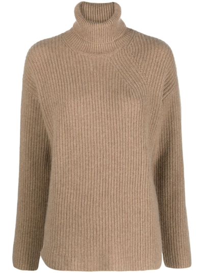P.a.r.o.s.h Cashmere High-neck Jumper In Brown