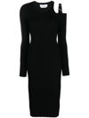 Blumarine Eyelet-embellished Cut-out Dress In Black