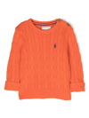 RALPH LAUREN POLO-PONY PATCH CABLE-KNIT JUMPER