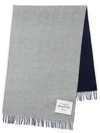 SPORTY AND RICH WOOL-BLEND FRINGED-EDGE SCARF