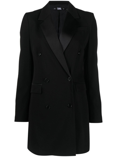 Karl Lagerfeld Doppelreihiger Blazer In Black