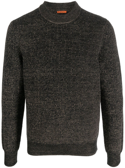 Barena Venezia Crew-neck Knitted Jumper In Black