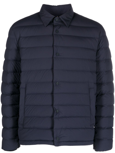 Herno Padded Down-feather Jacket In Blau
