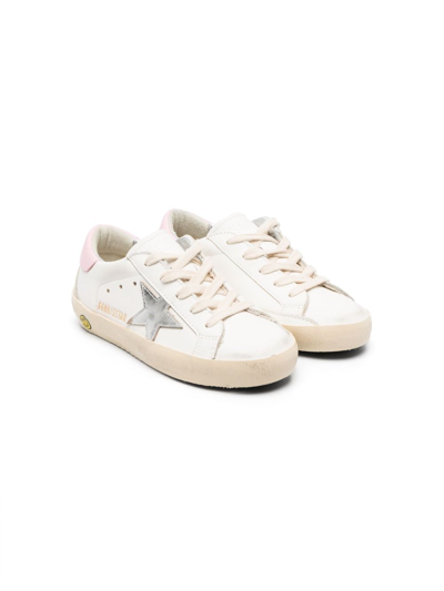 Golden Goose Kids' Star-patch Low-top Sneakers In White