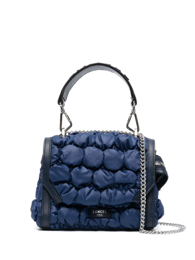 Lancel Bubble-pattern Leather Bag In Blue