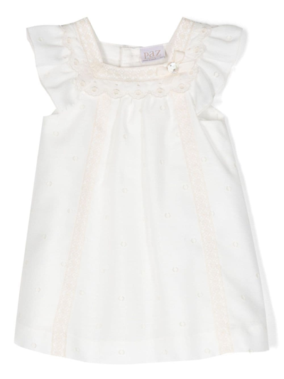 Paz Rodriguez Baby Girls Ivory Lace Trim Dress