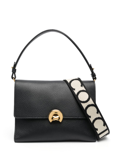 Coccinelle Arlettis Leather Crossbody Bag In Black