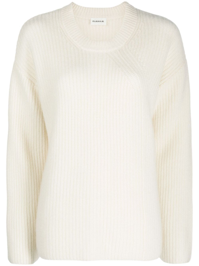 P.a.r.o.s.h Cashmere Round-neck Jumper In Neutrals