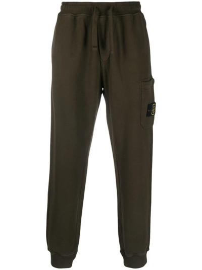 Stone Island Cotton Sweatpants In Militare