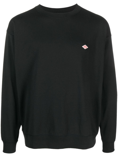 Danton Logo-patch Crew-neck Sweatshirt In Schwarz