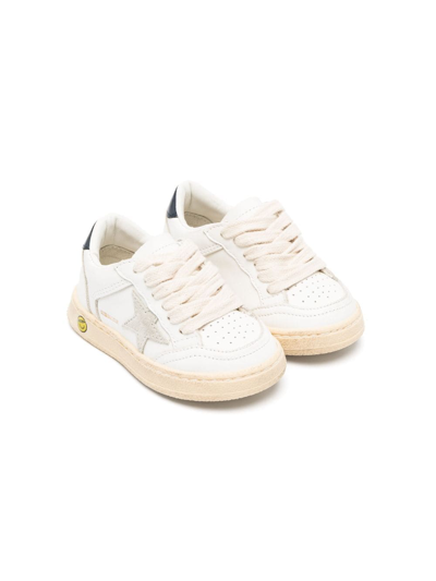 Golden Goose Kids' Panelled Low-top Leather Sneakers In White