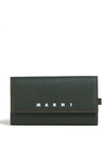 MARNI LOGO-PRINT LEATHER KEY CASE