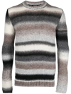 DONDUP LONG-SLEEVE STRIPED KNITTED JUMPER