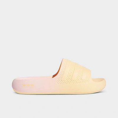 Adidas Originals Adidas Women's Originals Adilette Ayoon Slide Sandals In Acid Orange/clear Pink/acid Orange