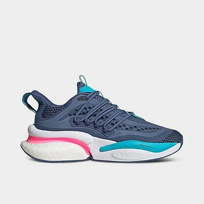 Adidas Originals Adidas Women's Alphaboost V1 Running Shoes In Crew Blue/lucid Pink/lucid Cyan