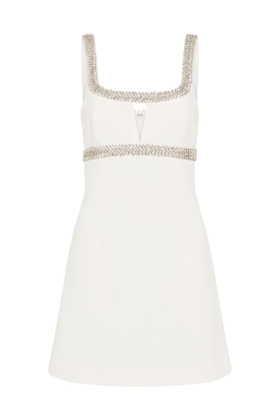 Rebecca Vallance Alpine Keyhole Mini Dress In White