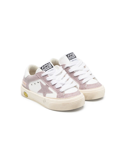 Golden Goose Kids' Panelled Low-top Leather Sneakers In White
