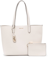 Michael Michael Kors Large Eliza Reversible Leather Tote Bag In Lt Cream