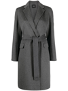 Theory Notch-lapel Wool And Cashmere-blend Coat In Grey