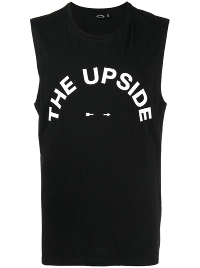 The Upside Mens Muscle Organic Cotton Tank Top In Black