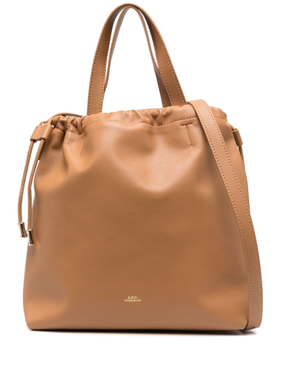 Apc Shopper Ninon Bag In Caf_caramel