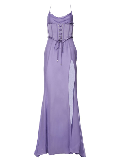 Retroféte Larissa Dress In Dusty Lilac