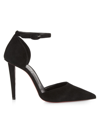 Christian Louboutin Women's Astrida 100mm Suede Pumps In Black