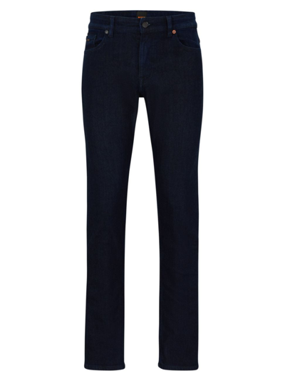 Hugo Boss Slim-fit Jeans In Blue Comfort-stretch Denim In Dark Blue