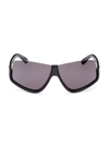 Moncler Men's  Shield Sunglasses In Shiny Black Smoke