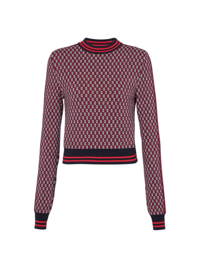 Balmain Ls Monogram Check Sweater In New