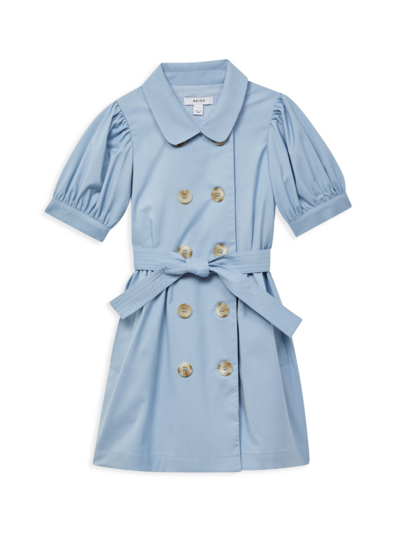 Reiss Little Girl's & Girl's Naomi Double-breasted Coat Dress In Naomi Blue