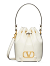 Valentino Garavani Women's Mini Vlogo Signature Bucket Bag In Nappa Leather In Ivory