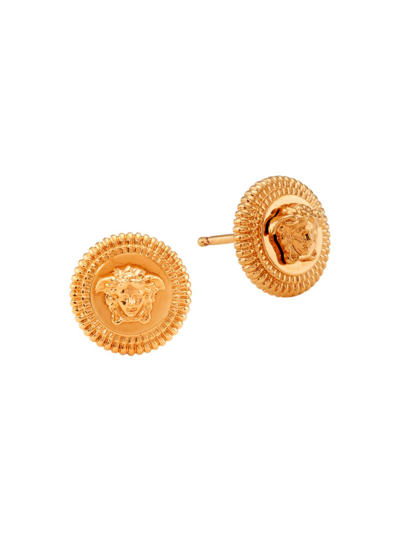 Versace Men's Medusa Biggie Brass Earrings In  Gold
