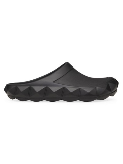 Valentino Garavani Roman Stud Turtle Rubber Clog In Black