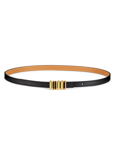 Loewe Women's Graphic Logo Leather Belt In Neutral