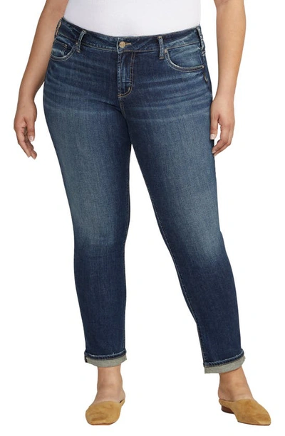 Silver Jeans Co. Plus Size Suki Mid Rise Slim Bootcut Jeans In Indigo