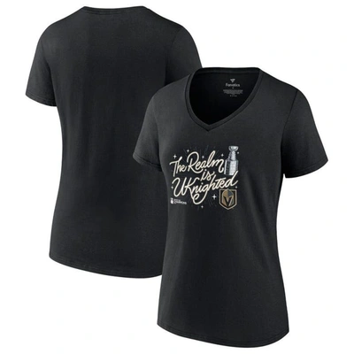 Fanatics Branded  Black Vegas Golden Knights 2023 Stanley Cup Champions Plus Size Celebration V-neck