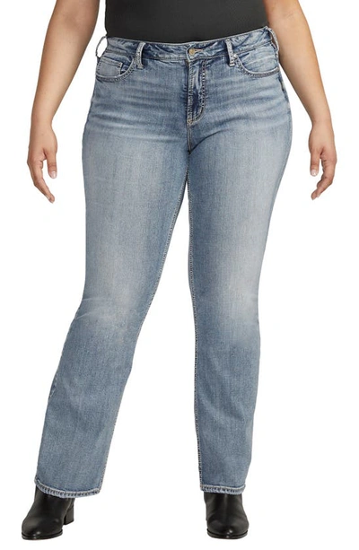 Silver Jeans Co. Plus Size Suki Mid Rise Slim-leg Bootcut Jeans In Indigo