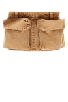 Miu Miu Denim Miniskirt In Brown